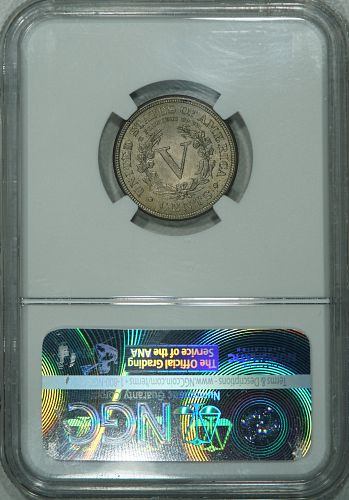 1887 NGC MS63 Liberty Nickel, a mid-grade mint state example of this early date