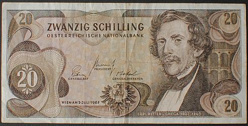 Austria P142a 20 Schilling VF