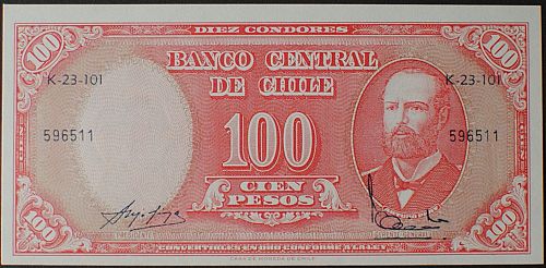 Chile P127a 10 Centesimos AU
