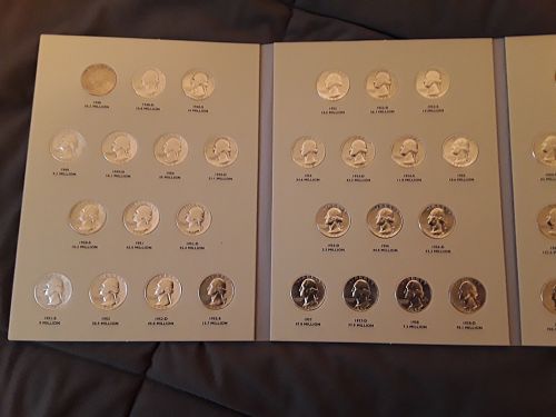 WASHINGTON QUARTER COLLECTION 1948-1964  (COINS 40 )