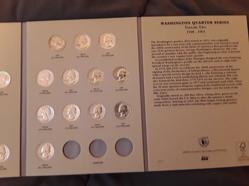 WASHINGTON QUARTER COLLECTION 1948-1964  (COINS 40 )