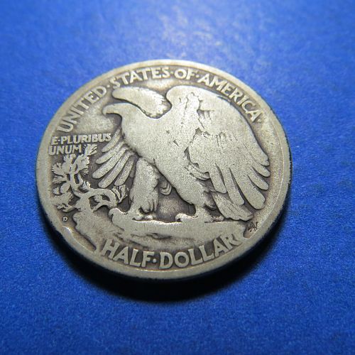 1918-D WALKING LIBERTY HALF DOLLAR ~ 90% SILVER ~ LOT C370