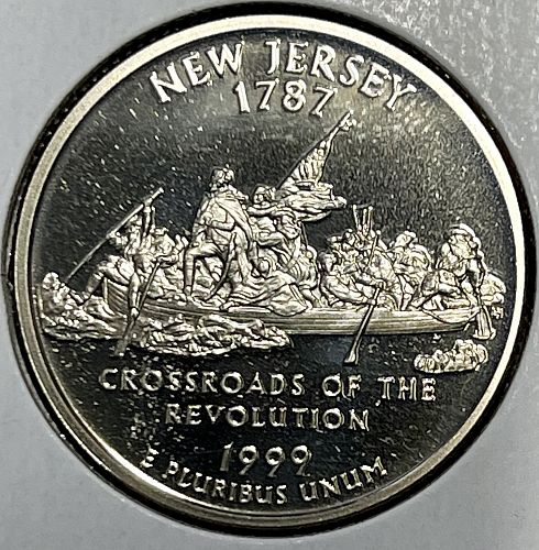 1999-S Deep Cameo New Jersey Proof Washington US State Quarter