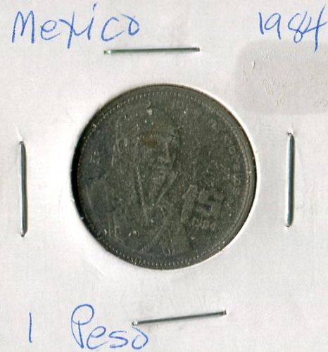 MEXICO -- 1984   1 Peso   --  VERY GOOD