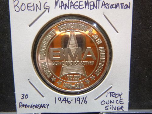 BOEING MANAGEMENT ASSOCIATION 1946-1976 MEDALLION 30 YEARS