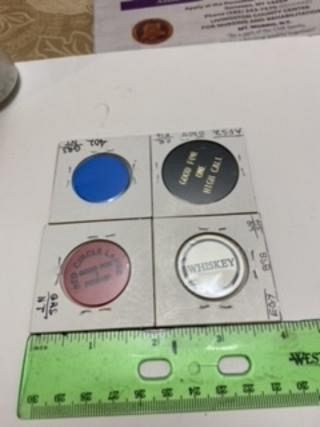 4 Plastic Good for drink Token Texas Arizona New York