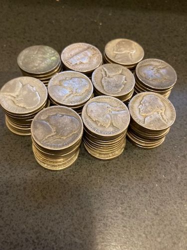 Silver Jefferson War Nickels roll..(40) Readable dates