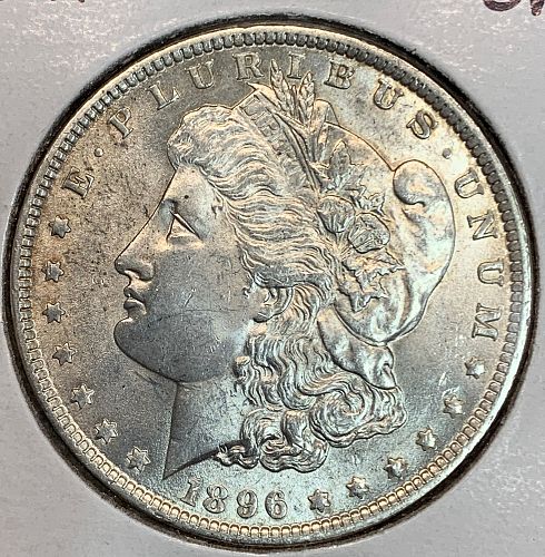 1896 Morgan Dollar MS60+