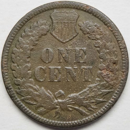 1883 P Indian Head Cent #32 Porosity and Corrosion as shown