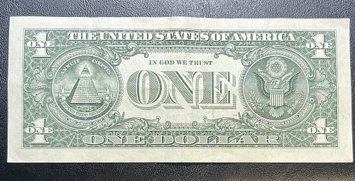 2017 Circulated $1.00 "Repeat" Federal Reserve US Banknote/Dollar Serial#: A9015