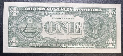 2017 Circulated $1.00 "Repeat" Federal Reserve US Banknote/Dollar Serial#: A9015