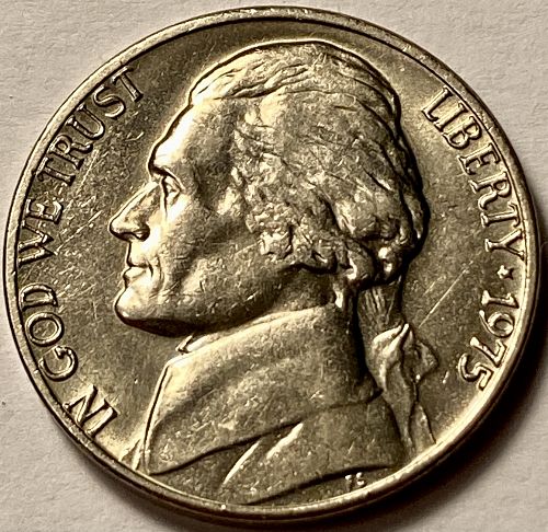 1975 P Jefferson Nickels