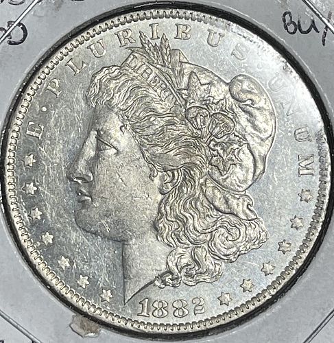 1882-O Prooflike Choice About Uncirculated Morgan US Silver Dollar