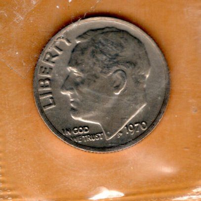 1970 P Roosevelt Dimes #12-12