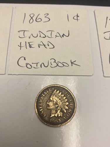 1863 INDIAN HEAD 1C ONE CENT - UNGRADED