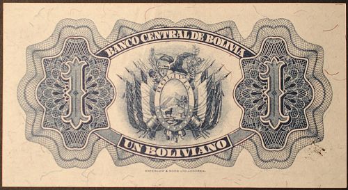 Bolivia P128c Boliviano AU
