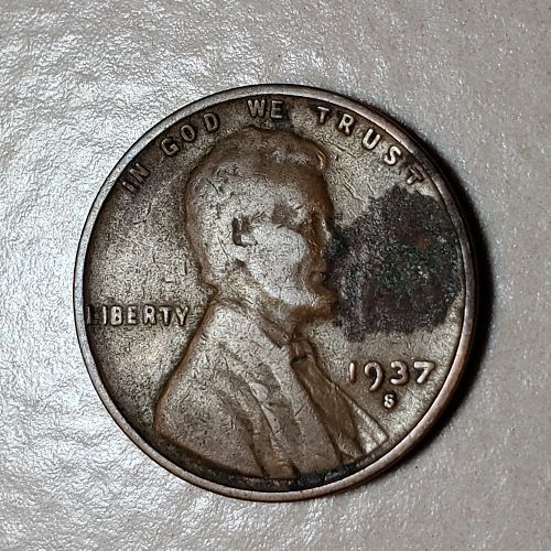 1937-S Lincoln Wheatback Cent
