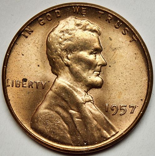 1957 P Lincoln Wheat Cent #5