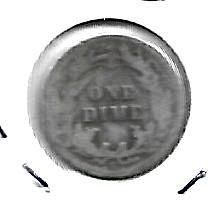 1907  S  BARBER DIME