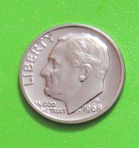 1968-S 10 Cents - Roosevelt Dime - Cameo Proof