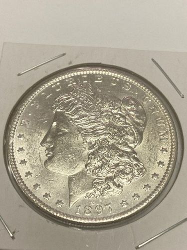 1897-P MORGAN SILVER DOLLAR - HIGH GRADE - UNGRADED