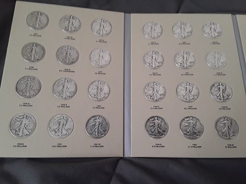 WALKING LIBERTY HALF DOLLAR COLLECTION 1937-1947  TOTAL COINS 30