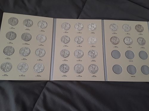 WALKING LIBERTY HALF DOLLAR COLLECTION 1937-1947  TOTAL COINS 30