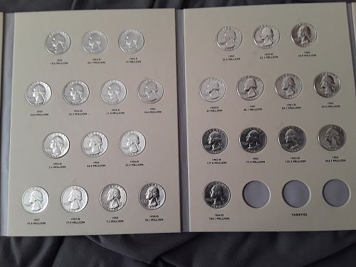 WASHINGTON QUARTER 1948-1964 TOTAL COINS 40