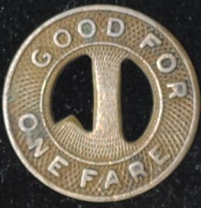 Louisville Railway Co. (Kentucky) Fare Token