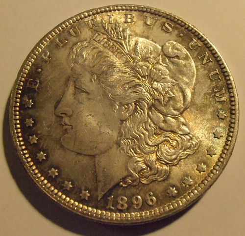 1896 P P BU Morgan Silver Dollar -  (96P15)