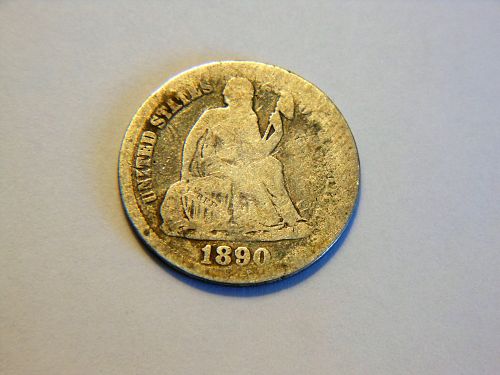 1890-P Silver Seated Liberty Dime