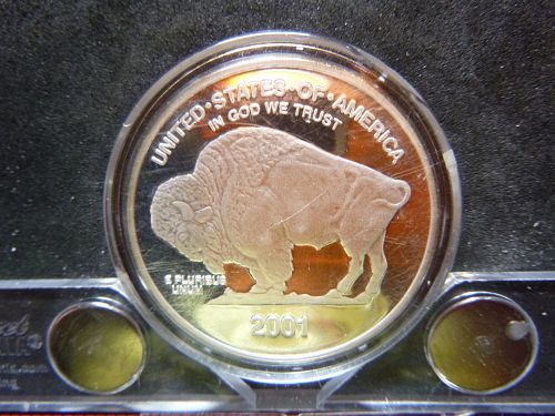 2001 INDIAN HEAD BUFFALO SILVER PLATED CLAD PROOF BE2593 COPY