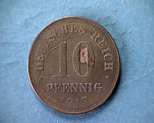 1917A  GERMANY TEN PFENNIG  "WORLD WAR 1"