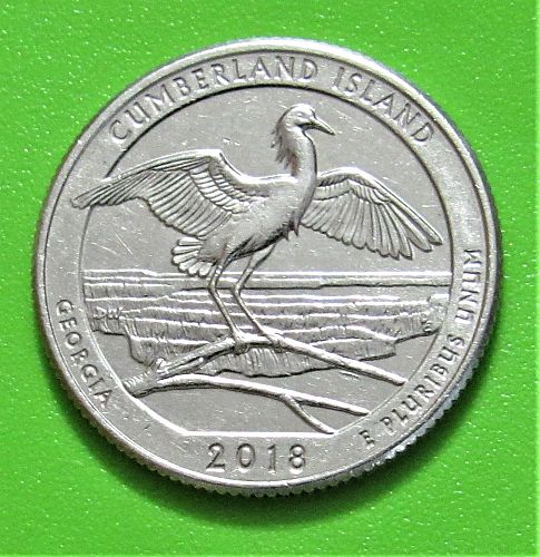 2018-D 25 Cents Cumberland Island Georgia National Park America Beautiful Quarte