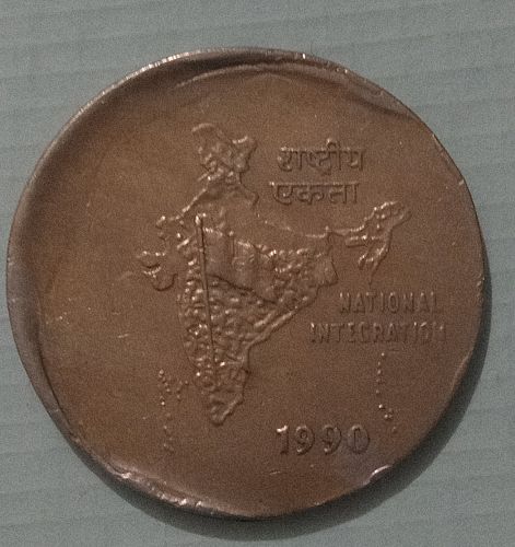 1990... India of center .. Error..coin
