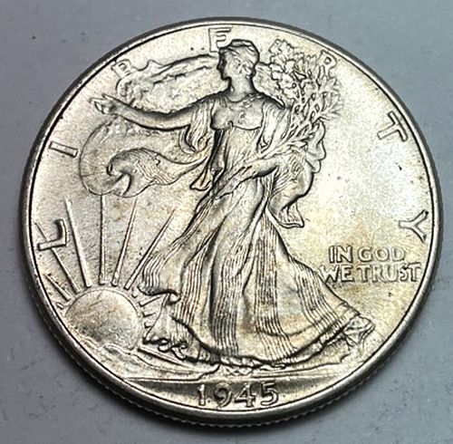 1945 Walking Liberty Half Dollars. 5254