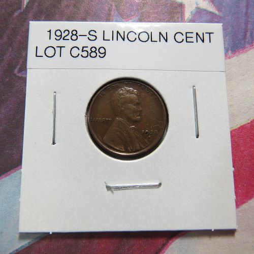 1928-S LINCOLN WHEAT CENT ~ NICE LOOKING COIN (Combined Shipping)) LOT C589