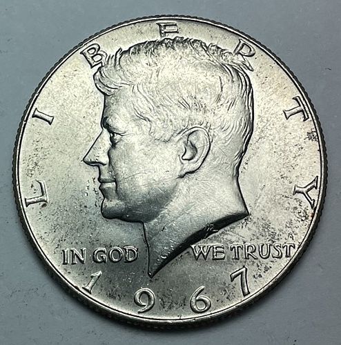 1967 Kennedy Half Dollars.  5452