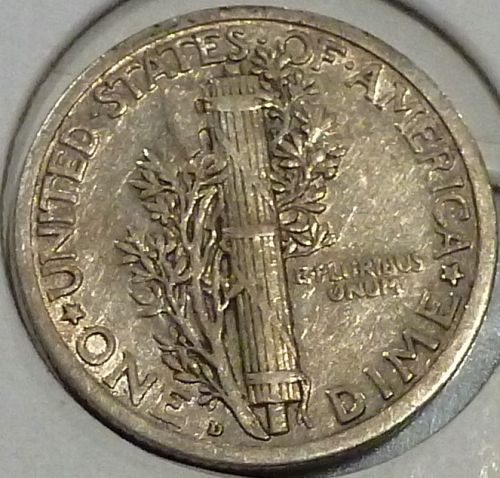1924-D Grades Extra Fine Mercury Dime   ( 5995-20)