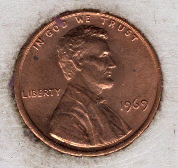 1969 D Lincoln Memorial Cent Small Cents -#B-5