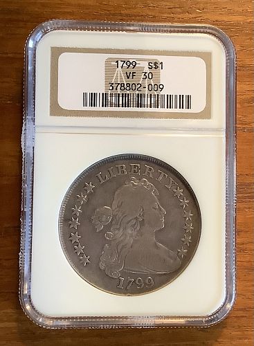 1799 P DRAPED BUST SILVER DOLLAR