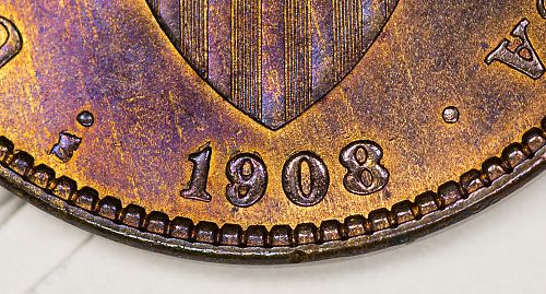 Philippines - 1908/1908 S/S/S 1 Centavo (Allen 2.06b) NGC MS64BN TONED (FREE SHIP)
