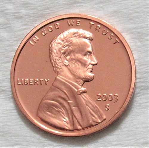 2003-S 1 Cent - Lincoln Memorial Cent - Cameo Proof
