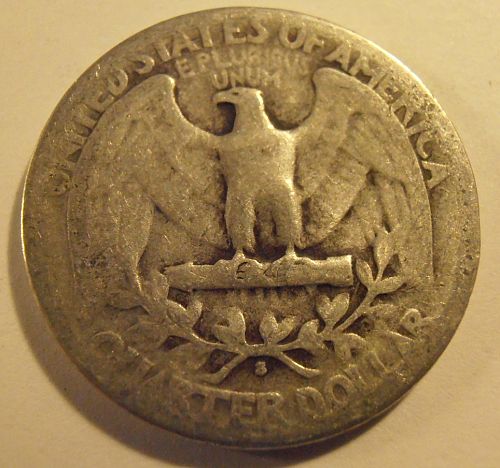 1940 S Washington Silver Quarter,  (40SAC2)