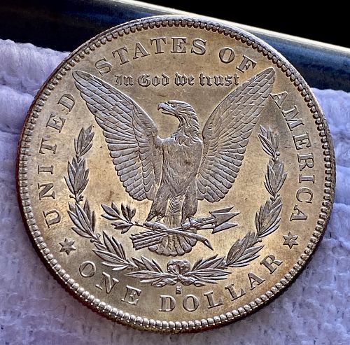 1887-S Morgan Silver Dollar Semi Key Date BU MS PL Proof Like Lightly Cleaned