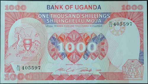 Uganda P26a 1000 Shillings AU
