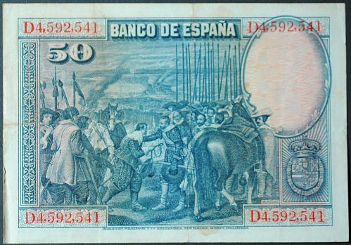 Spain P75c 50 Pesetas VF+