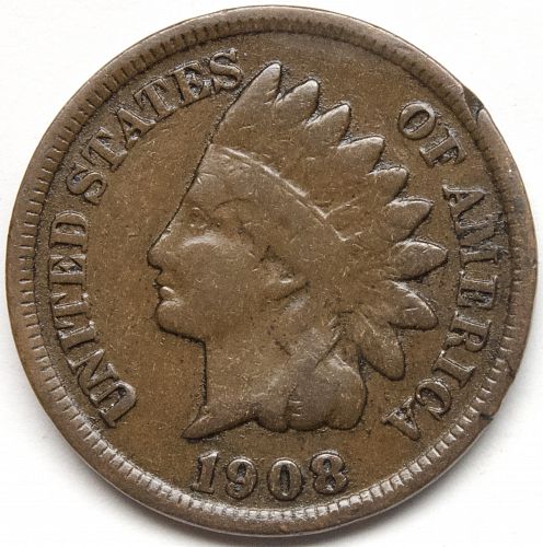 1908 P Indian Head Cent #81   Natural Brown