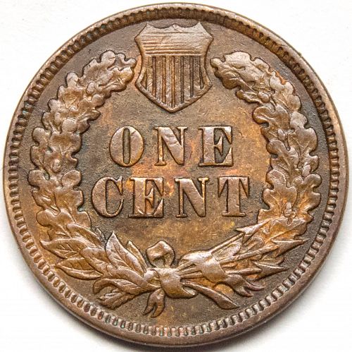 1897 P Indian Head Cent #35 Bottom half of Obv is dark. Looks cleaned