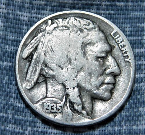 1935 S Buffalo/Indian Head Nickel